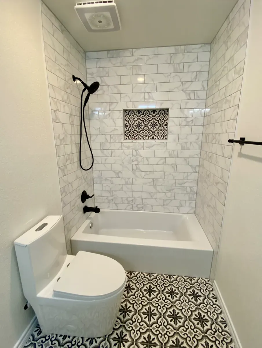 Guest Bathroom Remodel completed by Hall of Fame Construction